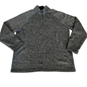 Eddie Bauer Gray Pullover 1/4 Zip Radiator Fleece Sweater